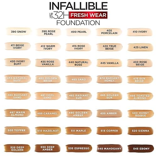 L'Oreal Paris Makeup Infallible Up to 32 Hour Fresh Wear Lightweight Foundation, 390 Rose Pearl, 1 Fl Oz, Packaging May Vary thumbnail 6