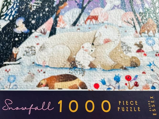 Elena Essex Puzzle - Snowfall | Christmas Puzzles 1000 Pieces | Puzzles for Adults 1000 Pieces | Holidays Snow Polar Bear Winter Animals Puzzle | Size 28x20 inches thumbnail 7