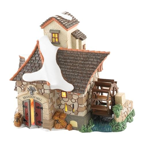 Department 56 Dickens' Village The Brandon Mill Lit Animated Building, 6.1 inch, Multicolor - Image 1