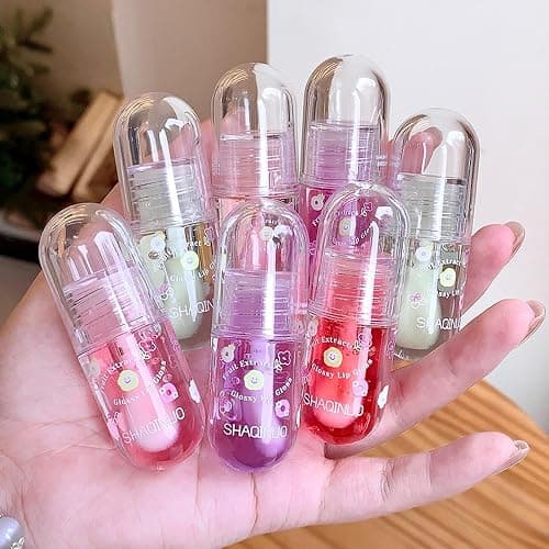 KTouler 4Pcs Tinted Lip Gloss Oil Set,Cute Moisturizing Plumping Lip Oil,Fruit Flavored Lip Gloss Long Lasting Nourishing High Shine Lip Oils For Girls thumbnail 6