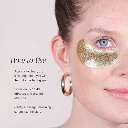 Wander Beauty Baggage Claim - Gold Foil Under Eye Patches For Dark Circles and Puffiness - Under Eye Mask Depuffs & Firms - Brightening Eye Mask for Under Eye Bags (6 Pairs) thumbnail 3