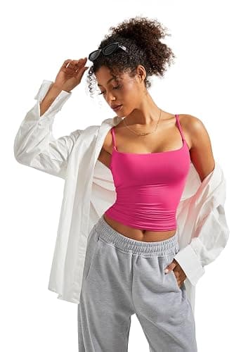SUUKSESS Women Double Line Square Neck Tank Top Summer Y2K Going Out Basic Cami Shirt thumbnail 6