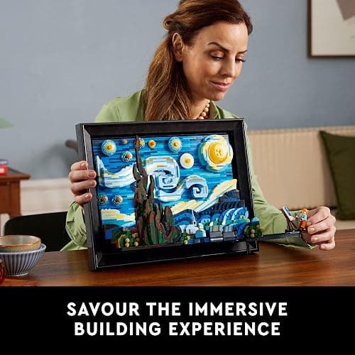 LEGO Ideas Vincent Van Gogh The Starry Night - Building Set for Adults, Ages 18+ - Beautifully Detailed Home Wall Art Decor - Gift for Men & Women - 21333 thumbnail 6