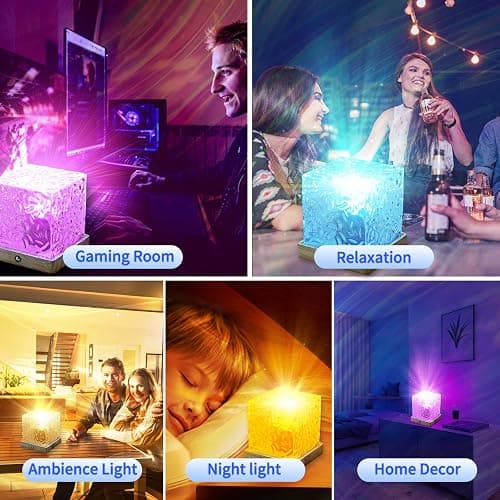 LETOUR Ocean Lamp Luminorthe Cube Lamp Northern Lights Projector 16 Colors & 30 Modes Wave Night Light for Kids, Ceiling Projector for Bedroom/Party/Game Rooms thumbnail 4