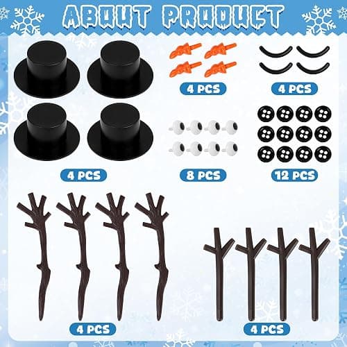 4 Pack Christmas Crafts, Air Dry Clay Snowman Craft, Do You Want to Build a Snowman Christmas Stocking Stuffers for Kids, Toddler Crafts Supplies for Christmas Winter Event Game Toys Xmas Present thumbnail 3