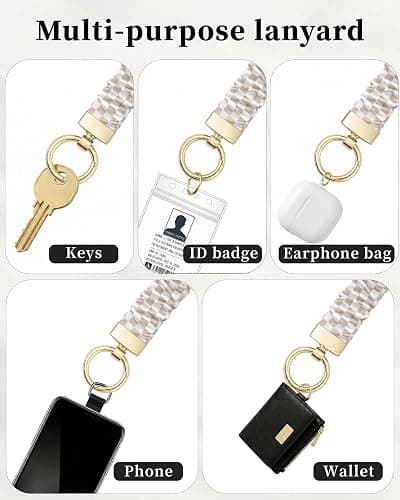 LifeSay Scrunchie Lanyard for ID Badges - Elastic Cute Teacher Lanyard with ID Holder for Office Staff, Teacher Appreciation thumbnail 6