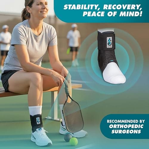 Med Spec ASO Ankle Stabilizer (Large, Black) – Ankle Brace for Sprained Ankle and Peroneal Tendonitis, Orthopedic Ankle Support for Men, Women, Adults, Teens and Kids, Sports Injury Recovery, 264015 thumbnail 6