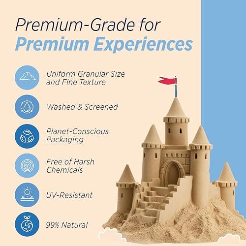 Sandpiper Multiuse Play Sand for Kids, Silica Sand for Sandbox Sand Table Areas, 50 Lbs thumbnail 3