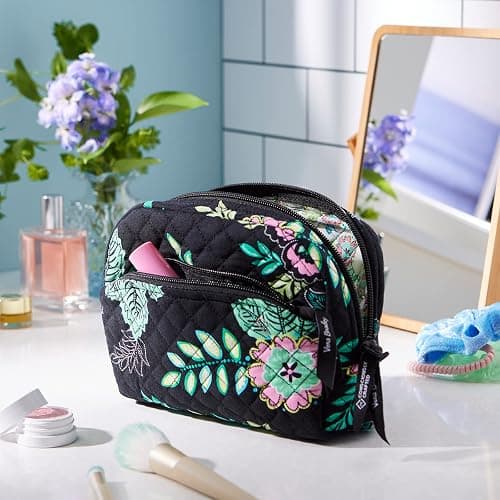 Vera Bradley Women's Cotton Medium Cosmetic Makeup Organizer Bag thumbnail 3