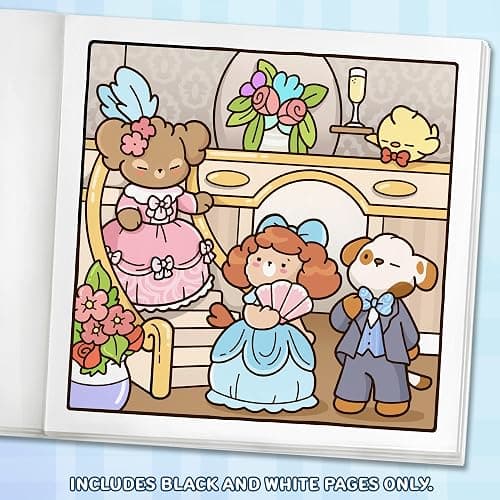 Cozy Eras: Cute Coloring Book for Adults and Teens with Adorable Characters and Nostalgic Scenes for Relaxation (Cozy Coloring Books) thumbnail 5