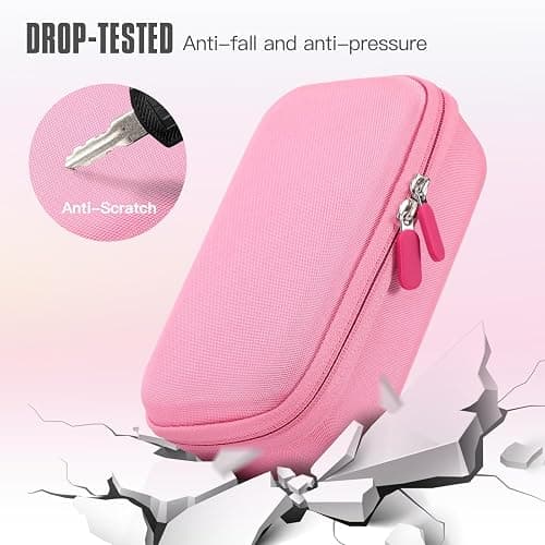 Seracle Camera Bag Carrying Case Compatible with Canon G7X Mark III/ G7X Mark II Digital Camera, Hard Bag Suitable for Travel and Home Storage (Pink) thumbnail 4