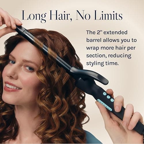 Bio Ionic Long Barrel Curling Iron with Moisture Heat Technology & NanoIonic MX Versatile Curling Wand - Multiple Barrel Sizes for Tight, Classic, Loose & Soft Curls thumbnail 2