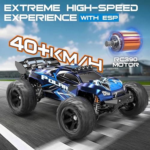 Womaqu Rc Cars 1:14 All Terrain RC Car for Adults & Boys, 4WD Off-Road RC Truck High Speed Fast 40+ KPH, 4X4 Waterproof Remote Control Car with 2 Rechargeable 1300 mAh Batteries thumbnail 3
