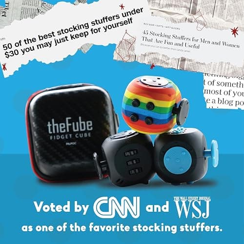 PILPOC theFube Fidget Cube, 6-Sided Stress Relief Infinity Cube for Adults, Kids, Boosts Concentration, Mindfulness Aid, Silent & Audible Modes, Includes Carry Case for Portability (Midnight Sapphire) thumbnail 4