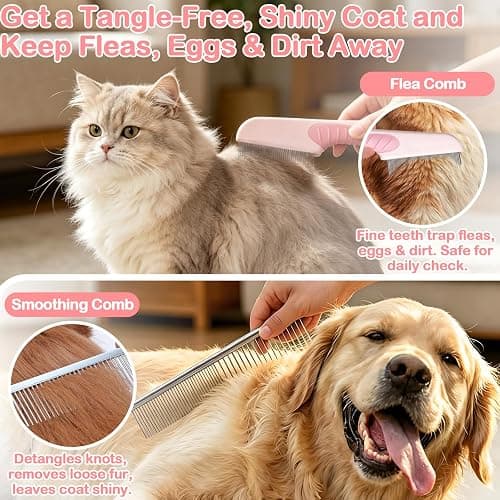 Pet Bath Grooming Kit, Dog Shampoo Brush & Dogs Bath Brush, Complete Dog Bath Supplies, for Short & Long Haired Dogs and Cats thumbnail 4