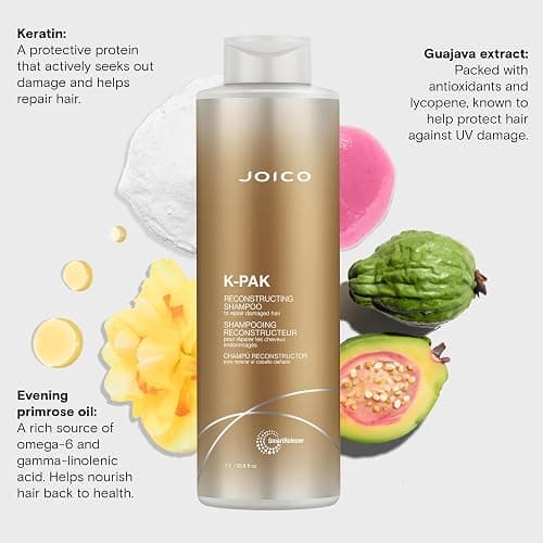 Joico K-PAK Daily Reconstructing Shampoo | For Damaged Hair | Repair Damage & Prevent Breakage | Double Hair Strength | Boost Shine | With Keratin & Guajava Fruit Extract thumbnail 5