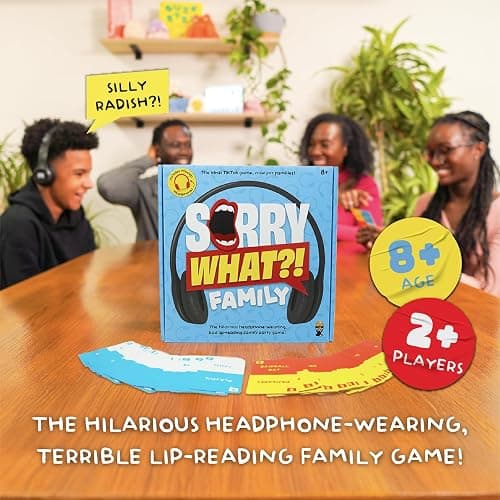 Sorry What (English Version) – Hilarious Bad-Lip Reading Party Games for Adults Based on The Headphone Challenge TikTok Trend, Family Edition for Ages 8+ thumbnail 3