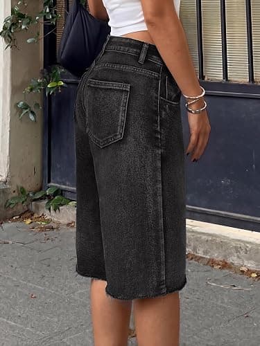 EMMIOL Women Jorts Baggy Jeans Jorts Outfits Mid-Low Waisted Denim Y2K Shorts Summer Hot Short Pants Streetwear thumbnail 3