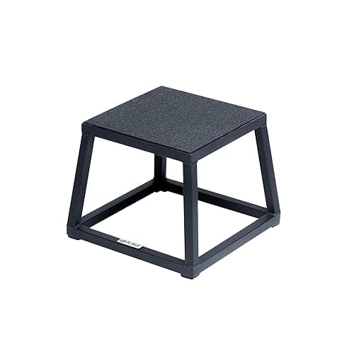 Rage Fitness Steel Plyo Box 12-18-24 Inch High Anti-Slip Pre-Assembled Plyometric Jump Box for Home Gym Conditioning and Strength Training (Sold Individually) Plyometric Platform Step - 12 INCH