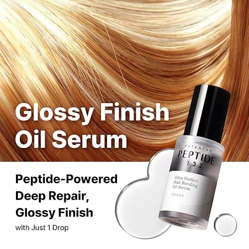 COSRX PEPTIDE 132 Hair Bonding Oil Serum, Split End Repair, 0.94 fl oz | Keratin Care for Frizzy, Dry, Damaged Hair, Adds Gloss, Shine, Lightweight Non-Greasy Finish, Korean Hair Care thumbnail 2