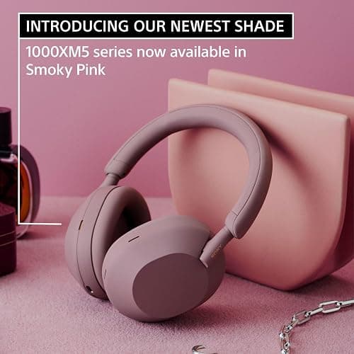 Sony WH-1000XM5 Premium Noise Canceling Wireless Headphones, Auto NC Optimizer, 30-Hour Battery, Alexa Voice Control, Smoky Pink thumbnail 2