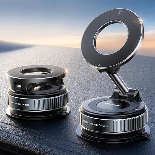 JOYROOM Magsafe Suction Cup Phone Mount, Vacuum Magnetic Phone Holder for Car, 360° Metal Strut Magsafe Car Mount for iPhone 17 Pro iPhone 16 15 14 13 12 & Android Magsafe Case thumbnail 2