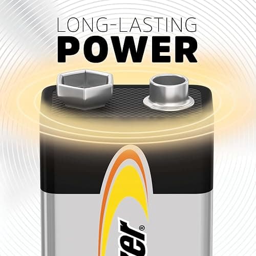 Energizer Alkaline Power 9 Volt Batteries (8 Pack), Long-Lasting Alkaline 9V Batteries thumbnail 5