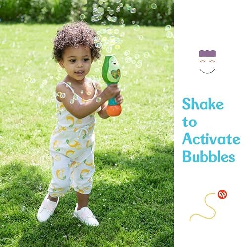 Little Kids Fisher-Price Toddler Toy Shake and Go Bubble Maraca 2-in-1 No Spill Bubble Wand and Musical Toy Maraca | Ages 18+ Months | Includes 4oz of Non-Toxic Bubble Solution thumbnail 6