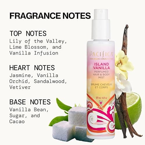 Pacifica Island Vanilla Hair Mist Perfume and Full Body Spray for Women - Fragrance Spray for A Mood-Lifting Experience, Paraben-Free, Clean Beauty No Alcohol, Vegan & Cruelty-Free, 6 oz oz thumbnail 7