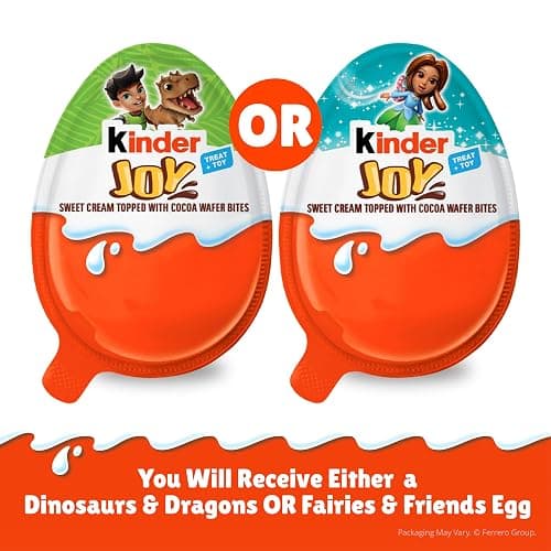 Kinder Joy Egg, Treat Plus Toy, Sweet Creams and Chocolatey Wafers, Individually Wrapped, 15-count, 10.5 oz thumbnail 8