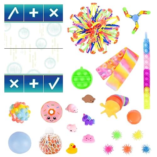 Sunny Days Entertainment 24 Piece Fidget Box, Sensory Toys with Storage Container, Party Favor, Treasure Box, Carnival, Pinata Stuffers, Adult Stress Relief, ADHD Toy thumbnail 7