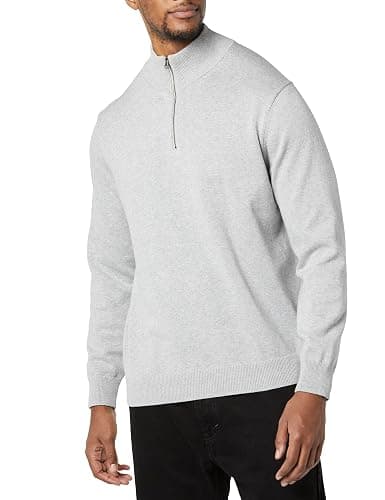 Amazon Essentials Men's 100% Cotton Quarter-Zip Sweater thumbnail 3