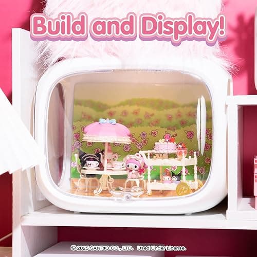 Hamee Re-Ment Hello Kitty and Friends Cute Blind Box Diorama Miniature Figure Set for Birthday Gift, Party Favor, Collectible Figurine (My Melody and Kuromi Sweet Tea Party) – 1 Pc. Mystery Set thumbnail 6