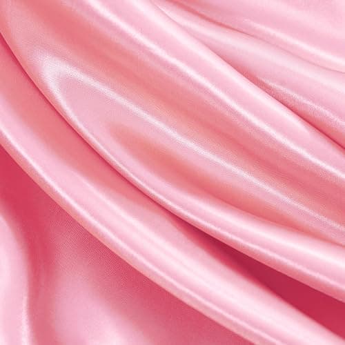 GOLAL Satin Sheets Twin Size - 3 Pieces Luxury Silky Soft Bed Sheets, Wrinkle-Free Light Pink Satin Silk Sheet Set with 1 Deep Pocket Fitted Sheet, 1 Flat Sheet, 1 Pillow Case thumbnail 5
