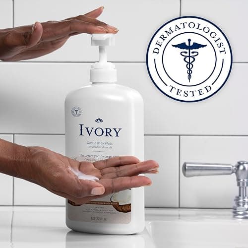 Ivory Body Wash, Designed for the Whole Family, Gentle Formula, Free of Dyes Heavy Perfumes Parabens Phthalates & Silicones, Coconut Scent, 35 oz thumbnail 4