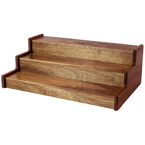 TB Home Acacia Wood 3 Tiered Spice Rack, 3 Tier Spice Organizer for Cabinet or Kitchen thumbnail 6