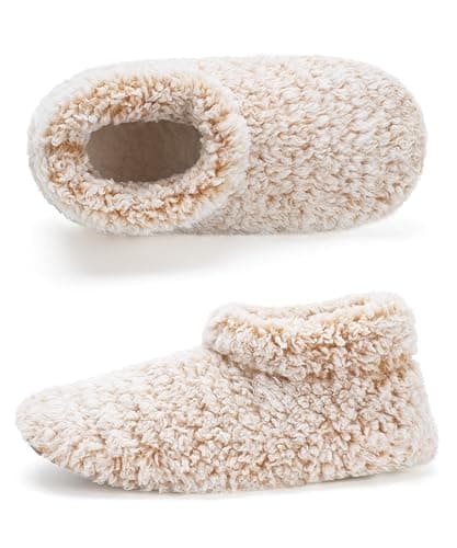Cozylook Fuzzy Slippers for Women Indoor, Warm Bedroom Slip On Shoes, Winter Fluffy House Socks with Grippers, Cozy Christmas Gifts Unique - Image 1
