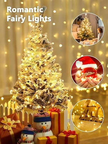 3-Pack 78FT 240 LED Fairy Lights Battery Operated with Timer & Remote, Waterproof Twinkle Lights Indoor Outdoor 8 Modes for Bedroom Centerpiece Wedding DIY Party Christmas Classroom Dorm Decoration thumbnail 6