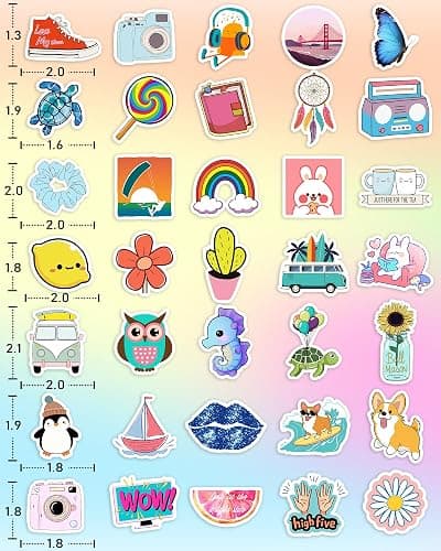 300 Pcs Stickers for Kids, Cute Water Bottle Vinyl Waterproof Laptop Stickers for Students Gifts School Supplies Classroom Teacher Prizes Stocking Stuffers Sticker Pack for Kids Girls Teens thumbnail 6