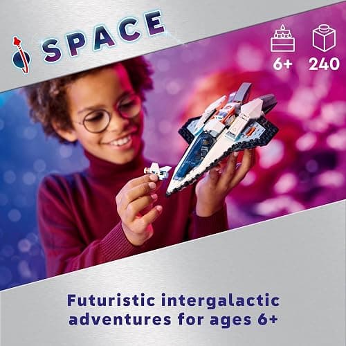 LEGO City Interstellar Spaceship Toy for Kids, Creative Play Space Building Set with Spacecraft Model, Drone, and Astronaut Figure, Building Toy for Boys, Girls and Kids Ages 6 and Up, 60430 thumbnail 2