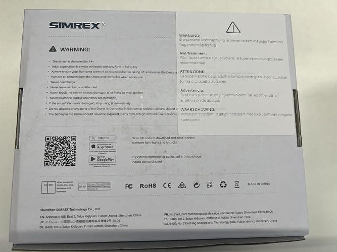 SIMREX Drone With Camera 1080P for Kids And Adults, RC Quadcopter Drone with Altitude Hold, Mini Drone With One Key Start, Waypoint Fly, Headless Mode, 3D Flip, 3 Speeds, Remote Control Drone for Beginners thumbnail 9