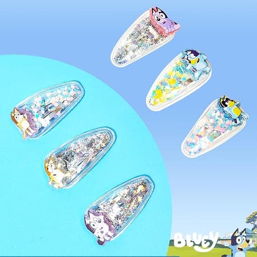 Bristol | LUV HER Bluey Hair Accessories For Girls, 6pc Cute Hair Clips with Favorite Bluey Character Charms, Magical Confetti Hair Clips, Ages 3+ thumbnail 8