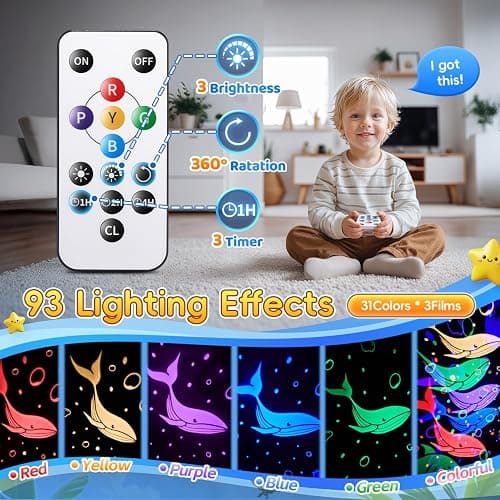 Staryou Dinosaur Toys for Kids 3-5, 【Remote+3 Films+93 Effects】 Dinosaur Toys for Kids 2-4, 【3 Timer+5 Brightness】 3 Year Old Boy Gift, Rotate 3 Year Old boy Birthday Gift, Boys Christmas Gifts Boys thumbnail 6
