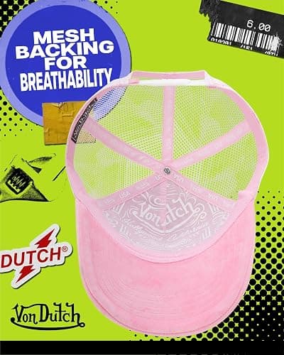 Von Dutch Unisex Velvet Trucker Hat, Curved Bill, Mesh Back, Snapback thumbnail 4