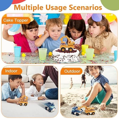 Olbyefly Construction Toys for 2 3 4 5 Years Old Boys Girls Kids Toddlers, Sandbox Excavator Toy Construction Truck Toys Vehicles Dump Crane Cement Mixer Truck, Christmas Birthday Gifts thumbnail 4