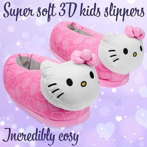 Hello Kitty Slippers for Girls Teens 3D Kawaii House Shoes Non Slip Anime Gifts thumbnail 5