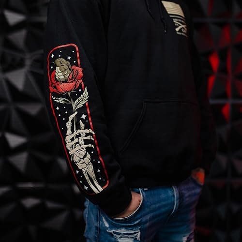 Grunt Style Death Rose Men's Pullover Hoodie thumbnail 6