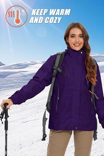 MAGCOMSEN Women's 3-in-1 Winter Coats Snow Ski Jacket Waterproof Windproof Fleece Lined Winter Jacket Parka thumbnail 7