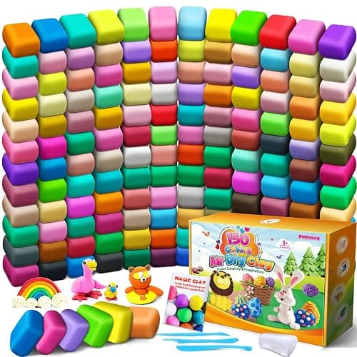 ESSENSON Air Dry Clay 150 Colors, Modeling Clay for Kids, DIY Molding Magic Clay for with Tools, Toys Gifts for Age 3 4 5 6 7 8+ Years Old Boys Girls Kids - Image 1