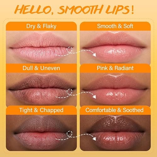 Turmeric Lip Scrub for Dark Lips Vitamin C Lip Scrubber Exfoliator Hydrating Moisturizing Exfoliating Lip Care for Dry Chapped Lips to Remove Dead Skin Smooth Dry Lines with Brush thumbnail 4